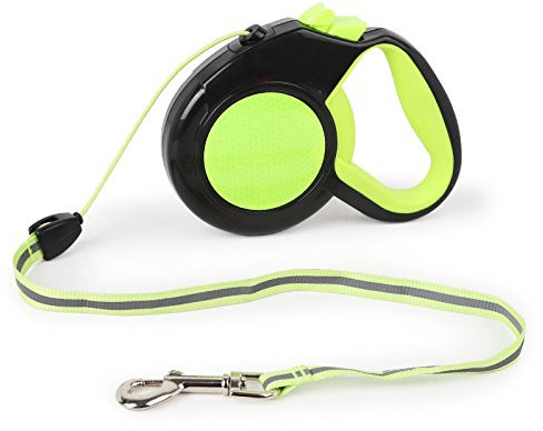 Neon Green Retractable Leash 3 Metre Dog Pet Extendable Lead Puppy Walking Leash with Extendable Cord