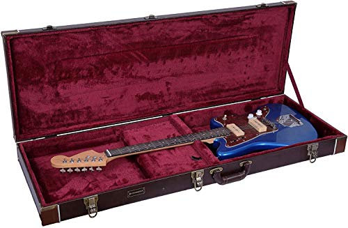 Crossrock Custodia rigida in legno per chitarra elettrica Jazzmaster/Jaguar, colore marrone (CRW620JMBR)