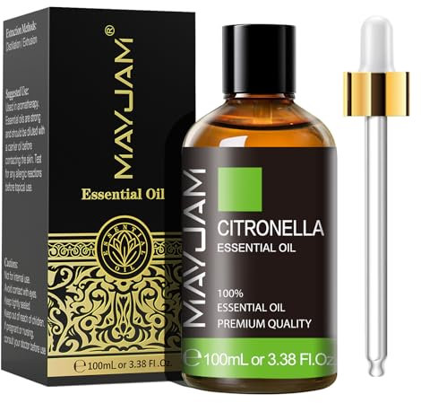 MAYJAM Citronella Essential Oils 100ML, Citronella Oil for Diffuser, Humidifier, DIY, Home, Office