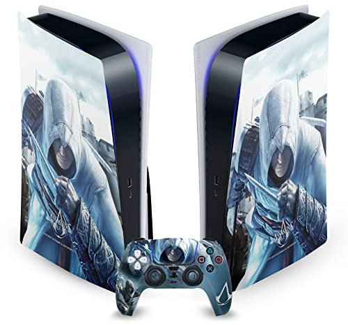Altaïr Versteckte Klinge Schluessel Kunst Vinyl Frontplatte Haut Gaming Aufkleber Abziehbild Abdeckung kompatibel mit Sony PlayStation 5 PS5 Disc Edition Console & DualSense Controller