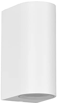 Trio Leuchten Außen Wandleuchte Roya 204260231, Aluminium Druckguss Weiß matt, exkl. 2x GU10