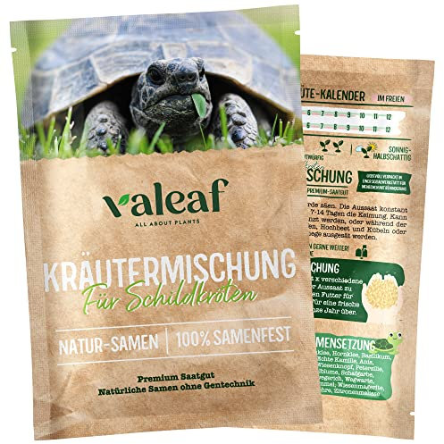 valeaf Schildkröten Samenmischung I Wildkräuter Samen I Schildkrötenfutter Landschildkröten I Schildkröten Pflanzen als Futterpflanzen für Landschildkröten I Wildkräuter Samen Schildkröte