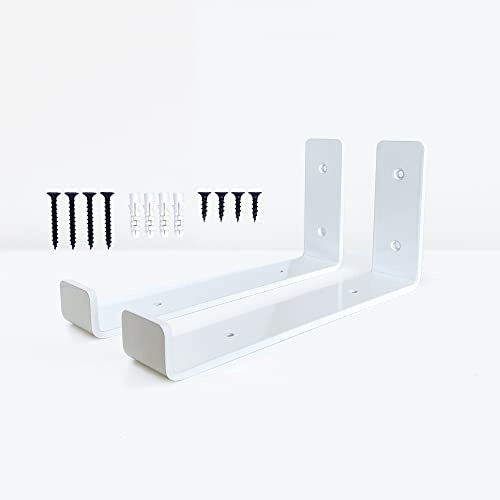 2 x Heavy Duty Scaffold Shelf Brackets 225mm - Industrial Style for 9 Inch Boards - Made from 5mm Steel - Ideal DIY Storage Solution for Living Room, Kitchen, Office, Garage