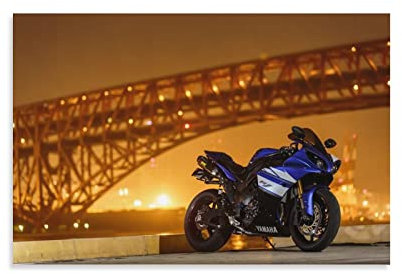 Motorrad-Poster Yamaha R1, Leinwand-Kunst, Poster und Wandkunst, Bilddruck, modernes Familien-Schlafzimmer, Deko-Poster, 40 x 60 cm