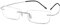BULI Lesebrille 1.00 Titan Brille Mit Sehstärke Ultraleichte Randlos Augenoptik Lesehilfe Invisible Computerbrille Für Herren Damen (Color : Silver, Size : +2.0)