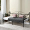 FetiNes Tagesbett 90 x 190 cm Schlafsofa Bett Bettgestell Bettsofa mit Lattenrost Bettrahmen Sofa Einzelbett für Schlafzimmer Wohnzimmer, Schwarz