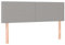 vidaXL Kopfteil 2 STK., Bettkopfteil mit Holzbeinen, Höhenverstellbar Polsterkopfteil für Bett, Betthaupt Bettzubehör Schlafzimmer, Hellgrau 72x5x78/88 cm Stoff