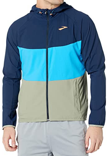 BROOKS 211385465 Canopy Jacket Jacket Herren Navy/Spring Break/Pebble Größe 25