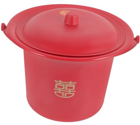 STOBAZA Seau à Crachoir Cruche Pipi Toilettes Portables Cruche De Pipi Pot De Chambre De Mariage Urinoir pour Enfants Pot Portatif Crachoir Décoratif Émail Mot Heureux PP La Mariée La Nuit