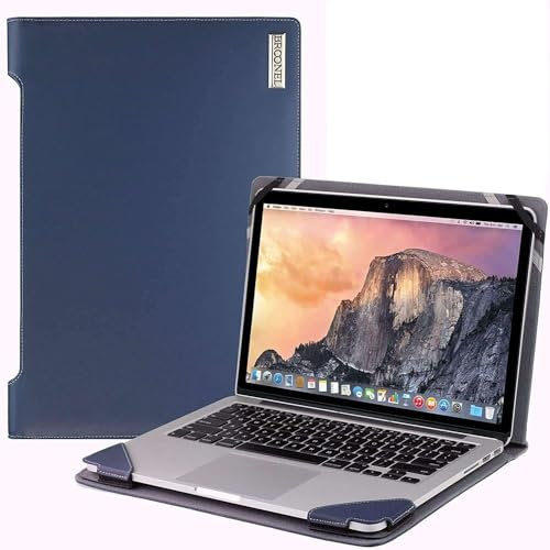 Broonel - Profile Series - Funda de cuero azul - Compatible con Samsung Galaxy Chromebook 2 360 12.4