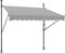 TRMLBE Klemmmarkise 250x120cm Balkonmarkise Markisenabdeckung mit Handkurbel ohne Bohren Höhenverstellbar für Balkon und Garten - Hellgrau