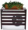 Mendler Alu Verkleidung für Klimaanlage/Wärmepumpe HWC-K59, Abdeckung Schutzgitter Pflanzenregal, Metall 73x90x38cm - braun