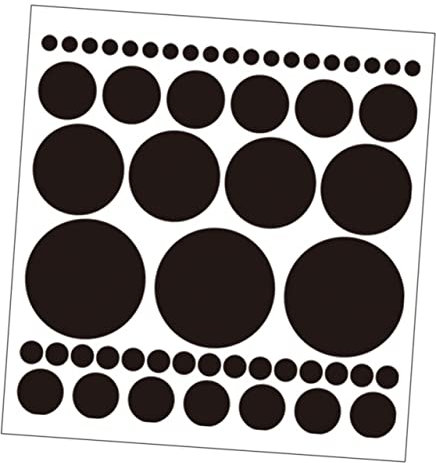Toyvian Wandaufkleber Schwarz 1 Blatt Selbstgemacht Kreise Wandtattoos Selbstklebend Ablösbar für Kinderzimmer Schlafzimmer Wohnzimmer 29x29cm Wanddekoration