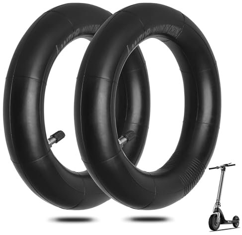 Amitor Camara Patinete 8 1/2 x2 para Xiaomi M365 Pro 2 1S Scooter Eléctrico, 8,5 Pulgadas Cámaras de Aire Reforzadas con Plateado Válvula, 50/75-6.1 Neumáticos Interiores de Repuesto