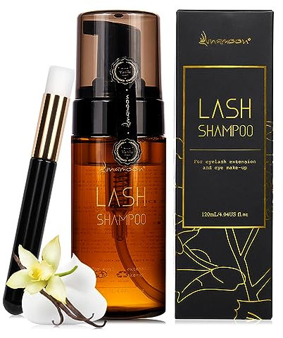 120ML Lash Shampoo Wimpern Shampoo für Wimpernverlängerung Eyelash Shampoo Wimpernshampoo Lash Cleanser Wimpernschaum Cleanser Wimpernverlängerung Shampoo Wimpernreiniger (Vanilla)