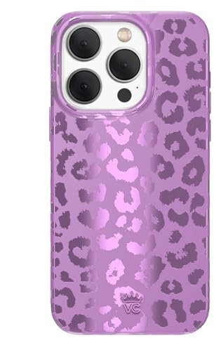 VELVET CAVIAR for iPhone 15 Pro Case - Compatible with MagSafe - 10ft Drop Tested - Purple Amethyst Leopard Print