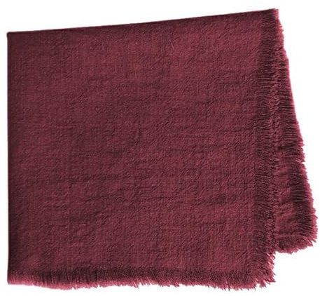 Stoffservietten Leinenservietten,6er Set weich Baumwoll-Leinen Cloth Servietten Stoffservietten Abwaschbare Servietten Tischdekoration für Küche Familie Party Abendessen Cafe Restaurant -Weinrot