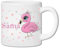 Tasse enfant résistante personnalisée – Ajoutez le prénom | Cadeau original pour enfant | Plusieurs motifs | Plastique solide | 180mL (Flamant rose)