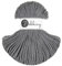 Bobbiny Geflochtene Makramee-Schnur, 3 mm, 100 % recycelte Baumwolle, Steingrau, 100 m