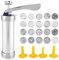 Cookie Press Gun Kit,Cookies Press Maker Kit Biscuits Maker Press Machine Bakeware,20 Discs & 4 Nozzles Cookie Press Pump Machine Biscuit Maker Set,for Diy Biscuit Maker and Churro Maker