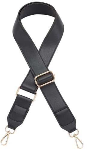 PH PandaHall 38mm Breiter Schwarzer PU Leder Umhängetaschengurt Verstellbarer Geldbörsen Ersatzgurt Schultergurt Für Aktentaschen Handtaschen Damen Geldbörsen 84~140cm