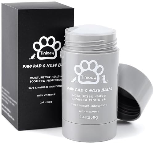 Tinioey Pfotenbalsam Hund (68g Stick) - heilt, repariert und regeneriert trockene, rissige & beschädigte Pfoten, Pfotenpflege Pfotenschutz Hund, Hundepfoten Balsam, Hundezubehör, Hunde Geschenke