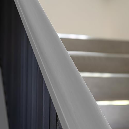 PVC Handlauf, Handlauf Treppe, Treppenhandlauf Geländer Kunststoffhandlauf, Sockelleiste Küche, Handlauf für Gummi, Treppengeländer, Braun (Grau 2m)
