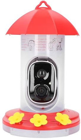 Intelligentes Vogelfutterhaus mit Kamera, AI Auto Capture Vogelbewegungserkennung, IP65 Wasserdichter Vogelbeobachtungskamera Recorder, für Vogelliebhaber