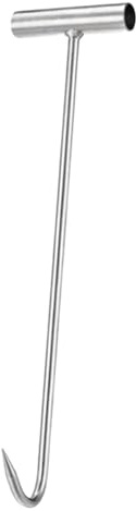 Baoblaze Schachthakenwerkzeug, spart Arbeit, Stahlheber, Kanaldeckelhaken, Abflussdeckel mit T-förmigem Griff, Abflussdeckelheberwerkzeug, 60CM