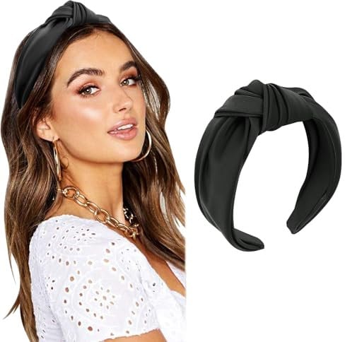 DRESHOW Headbands for Women Girls Knotted Elastic Hair Band Fashion Fabric Hairbands Cute Top Knot Head Band