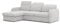 MEBLINI Schlafcouch mit Bettkasten - Ecksofa mit Schlaffunktion - Sofa mit Relaxfunktion und Kopfstützen - Couch L-Form - Eckcouch - Wohnlandschaft - Emerald - 215x167x84cm - Hellgrau Webstoff