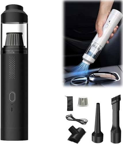 Slim V8 Mate Cordless Car Vacuum High Power, 2024 New 19000PA High Power Handheld Car Vacuum Cleaner, 2 Speeds, 30 Mins Runtime, 150ml Dust Cup, for Car, Home, Office (black)
