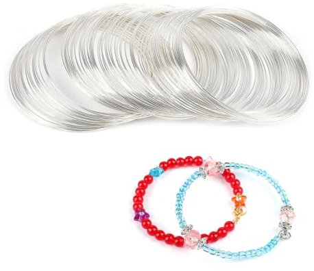 120 Loop Jewelry Memory Wire for Bracelet Making - Steel Beading Wire for DIY Crafts