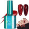 Cat Eye Magnetic Gel Polish - Glitter Red, Super Shine, Base Needed for Nail Art