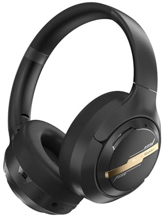 Black Shark JoyBuds Max Aktive Geräuschunterdrückung Kopfhörer, 50H Spielzeit Wireless Over Ear Kopfhörer mit Mikrofon, Wireless Gaming Headsets Komfort Fit Ohrmuscheln, 6EQ Modi über APP (Schwarz)