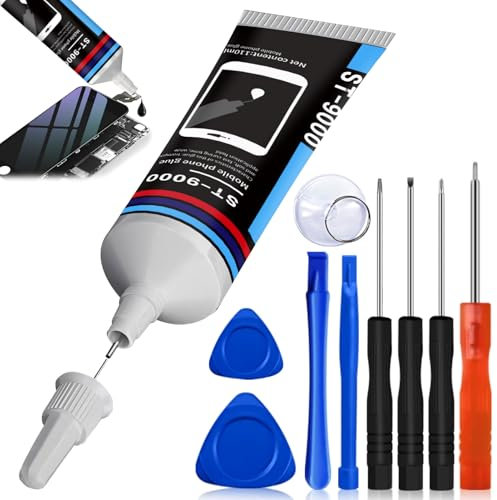 Colle Telephone, Colle Ecran Smartphone, Colle Pour Ecran de Téléphone, Colle Extra Forte Tout Support pour la Réparation de Smartphones, Tablettes et Autres Produits Électroniques, Noir, 110ML