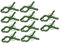 Sosoport 10 Pezzi Clip Giardinaggio Piante Rami Clip Fisse al di Fuori Morsetti Fissi per Piante Clip di Fissaggio Dell'impianto da Giardino Pinza Steli Verdi Palo Plastica Green