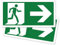 Pubblimania 2 Salida de Emergencia Flecha a la Derecha | Cartel de Aluminio Compuesto 3mm exterior-interior (Salida Emergencia Derecha, 2 Unidades)