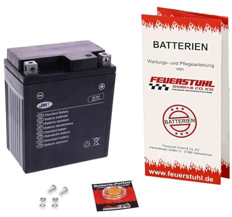 Batterie passend für Yamaha XMax 300, 2017 (SH08), wartungsfrei, startklar | Gel, einbaufertig, auslaufsicher, von JMT, inkl. 7,50€ Batteriepfand