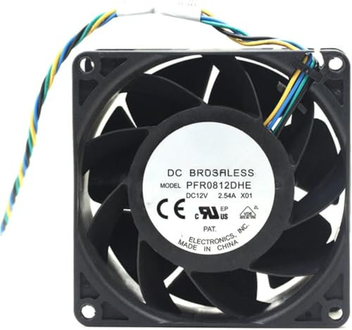 8038 Powerful Fan 8cm 80mm PFR0812DHE Server Cooling Fan DC 12V 2.54A 80x80x38mm 4-Wire pwm Cooler