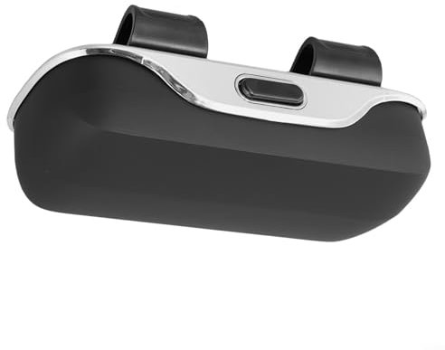 Porta occhiali da sole portatile per visiera auto, design compatto, protezione (beige)