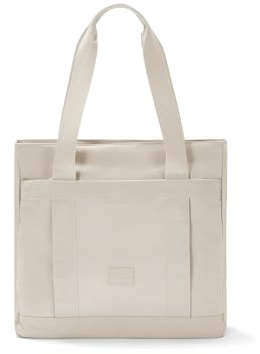 Johnny Urban Shopper Tasche Damen Beige - Kim - Tote Bag mit 16 Zoll Laptopfach für Arbeit, Uni, Schule, Strand - Minimalistische Schultertasche - Wasserabweisend