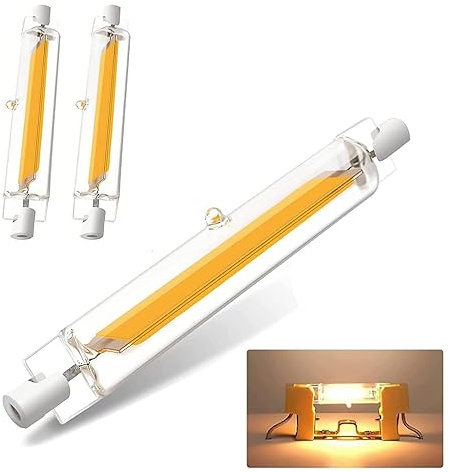 GFDYTG R7S LED 78mm Dimmbar Warmweiß Lampen,10W R7S LED 78mm Ersatz für 100W Halogenlamp, 3000K 1000LM,r7sled Glühbirne Ohne Flackern,2er Pack