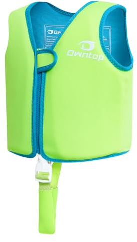 Owntop Chaleco de Natación para Niños – Chaqueta de Natación Ligera para Aprender a Nadar | Ayuda de Natación para Niños Pequeños con Cómoda Correa para la Entrepierna | Chaleco de Flotabilidad