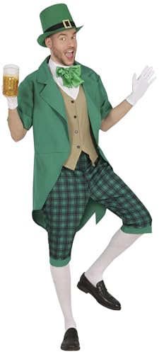 FIESTAS GUIRCA | Costume Mr. Patrick Adulte - Chemise, Gilet, Veste, Nœud Papillon et Pantalon - Costumes de Saint Patrick, Fêtes Irlandaises et Célébrations - Idéal pour Homme