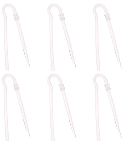 6pcs Hearing Aid Tubes, 2x3.6mm/0.08x0.14in Flexible BTE Hearing Aid Sound Tubing Replacement Amplifiers Ear Tubes Accessory for Cleaning and Maintenance(Transparent)