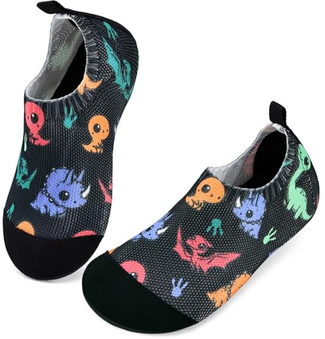 WateLves Chaussons pour enfants garçons et filles - Chaussons antidérapants légers - Chaussons de gymnastique flexibles et respirants - Pantoufles pieds nus - Pour la maternelle - Unisexe, 24/25 EU