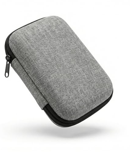 ARYIMYDP Mini Organizer da Viaggio, Porta Cavi a 3 Strati per Accessori Elettronici (Cavi USB, Schede SD, Power Bank, Adattatori), Tech Pouch con Cerniera (Grigio)