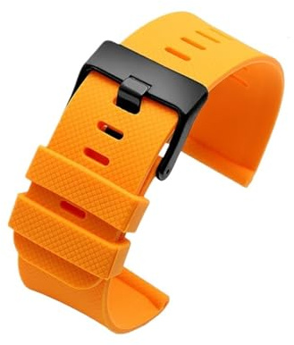 Generisch Silikagel-Uhrenarmband, kompatibel mit dem Alpha-Gummi-Armband der TRAVERSE-Serie, 24 mm, schwarze Outdoor-Sport-Herrenuhr