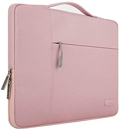 MOSISO Laptop Hülle Kompatibel mit MacBook Pro 16 Zoll 2024-2019 M3 A2991 M2 A2780 M1 A2485 A2141/Pro Retina 15 A1398, 15-15,6 Zoll Notebook, Polyester Multifunktion Sleeve Tasche, Rosa